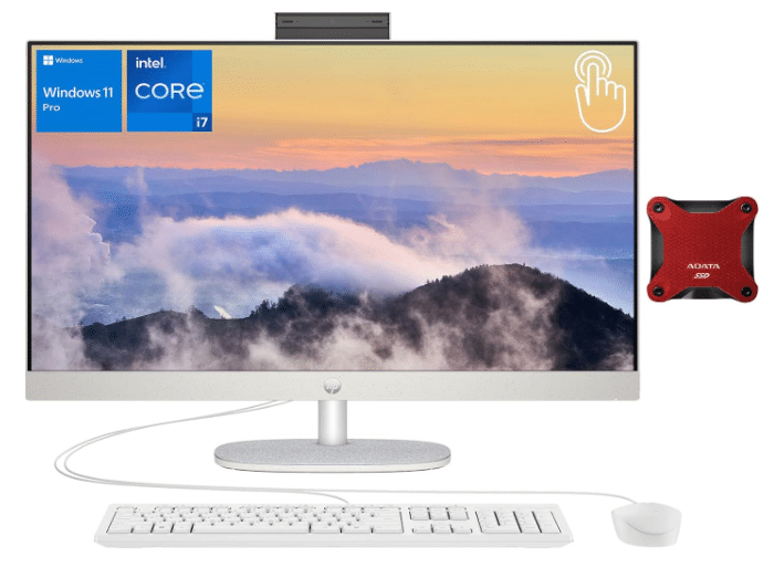 HP Business All-in-One Desktop, 27 FHD Touchscreen, Intel Core i7-1355U, 64GB RAM, 1TB PCIe SSD
