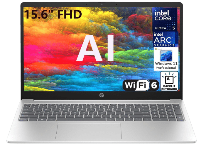 The HP 15 AI laptop