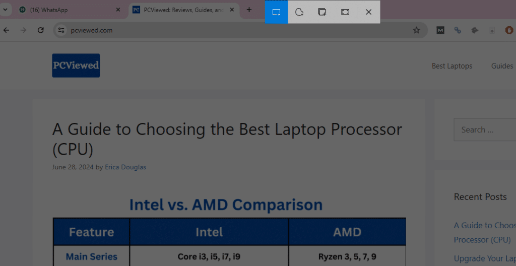 windows + shift + s to save a portion of a screen result in this dark screen